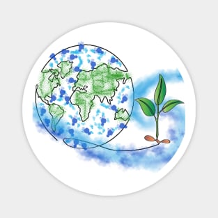 Save trees, save world Magnet